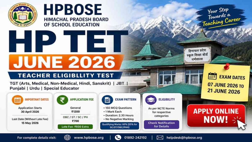 HP TET June 2026 Notification Out