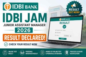 IDBI JAM 2026 Result Declared