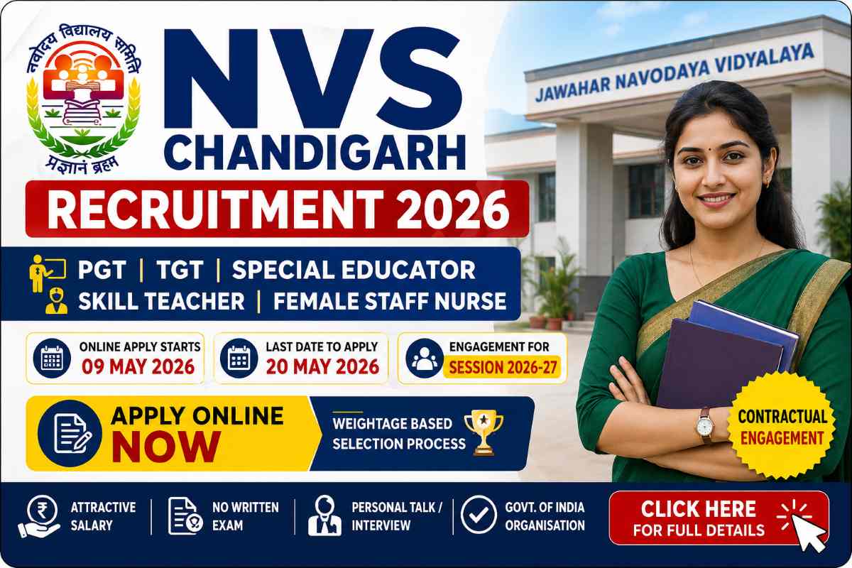 NVS Chandigarh Recruitment 2026