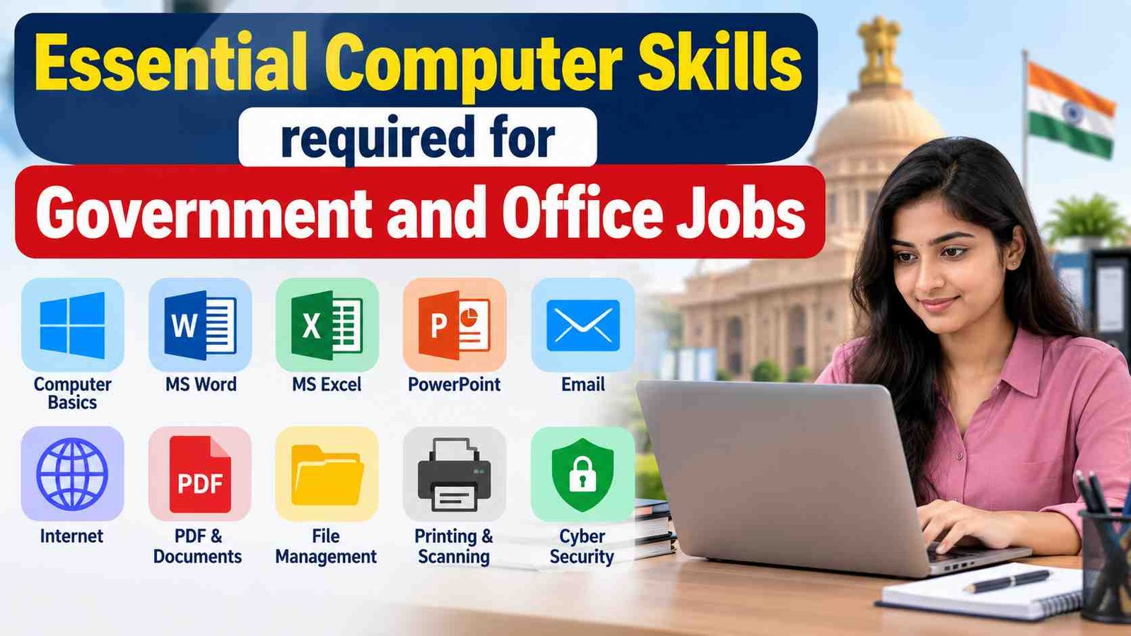 Essential Computer Skills required for Government and Office Jobs