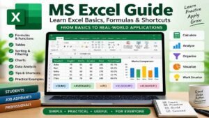 MS Excel Guide – Learn Excel basics, formulas, functions, charts, tables and shortcuts