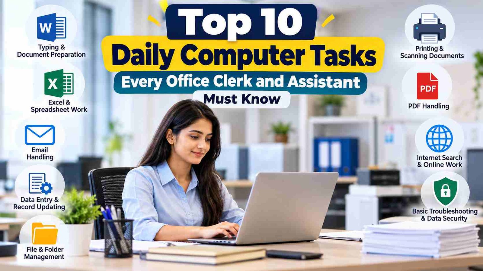 op 10 Daily Computer Tasks Every Office Clerk and Assistant Must Know
